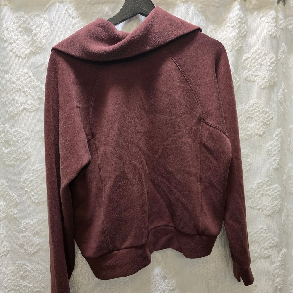 Spanx Airessentials Half Zip Pullover Burgundy Ma… - image 6